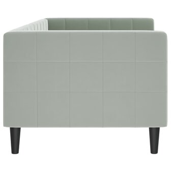 Slaapbank 80x200 cm fluweel lichtgrijs 4