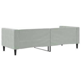 Slaapbank 80x200 cm fluweel lichtgrijs 5