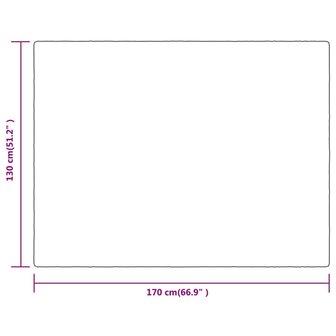 Deken 130x170 cm polyester cr&egrave;mekleurig 5