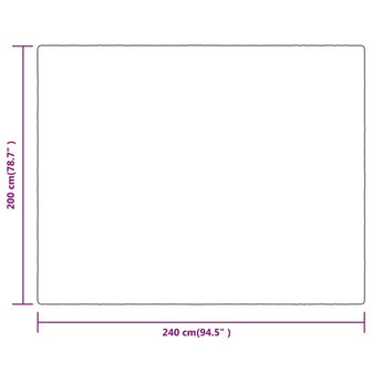 Deken 200x240 cm polyester cr&egrave;mekleurig 5