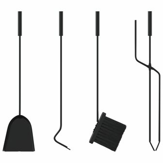 5-delige Haardset 18x56 cm staal 9