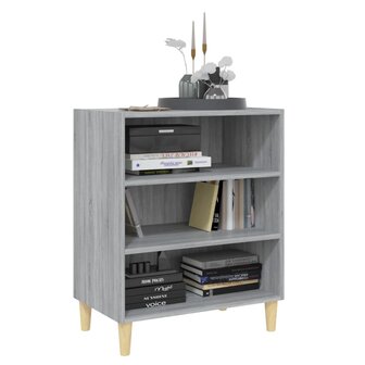 Dressoir 57x35x70 cm bewerkt hout grijs sonoma eikenkleurig 3