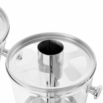 Dubbele sapdispenser roestvrij staal 2x8 L 5