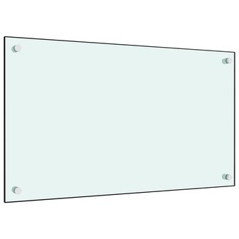Spatschermen keuken 2 st 70x50 cm gehard glas wit 4