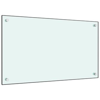 Spatschermen keuken 2 st 70x60 cm gehard glas wit 4