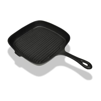 Grillpan gietijzer 24x23 cm 1