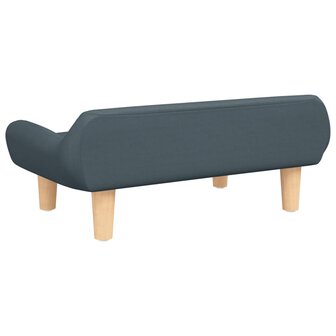 Kinderbank 70x40x24 cm stof donkergrijs 5
