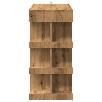 Bartafel met opbergrek 100x50x101,5 cm artisanaal eikenkleurig 5