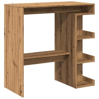 Bartafel met opbergrek 100x50x101,5 cm artisanaal eikenkleurig 6