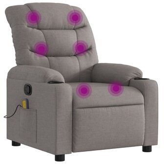 Massagestoel verstelbaar stof taupe 2