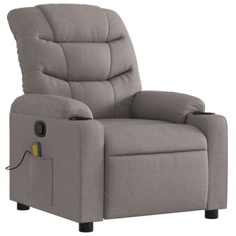 Massagestoel verstelbaar stof taupe 3
