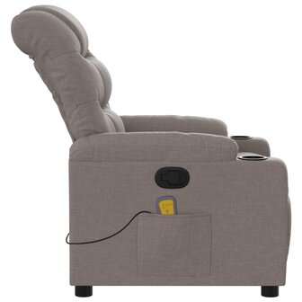 Massagestoel verstelbaar stof taupe 8