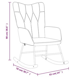 Schommelstoel stof taupe 8