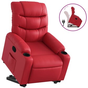 Sta-op-stoel kunstleer rood 2