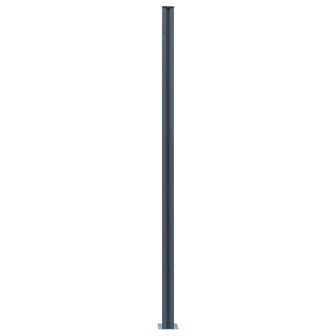 Schuttingpalen 2 st 185 cm aluminium donkergrijs 4