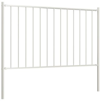 Hekpaneel met palen 1,7x1 m gepoedercoat staal wit 2