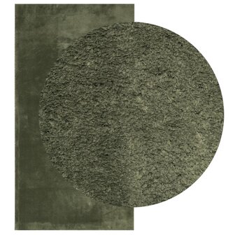 Vloerkleed HUARTE laagpolig zacht wasbaar 60x110 cm bosgroen 3