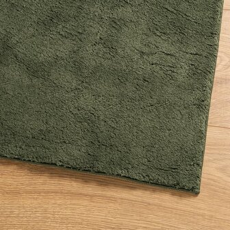 Vloerkleed HUARTE laagpolig zacht wasbaar 60x110 cm bosgroen 4