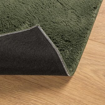 Vloerkleed HUARTE laagpolig zacht wasbaar 60x110 cm bosgroen 5