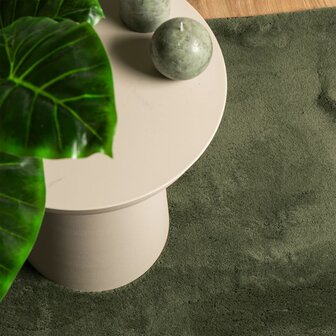 Vloerkleed HUARTE laagpolig zacht wasbaar 60x110 cm bosgroen 7