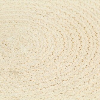 Placemats 6 st rond 38 cm katoen natuurlijk  3