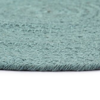 Placemats 6 st rond 38 cm katoen effen groen  3