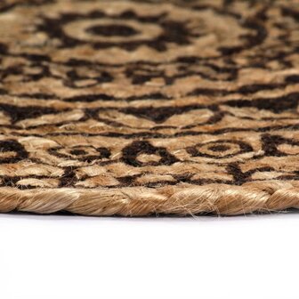 Placemats 4 st rond 38 cm jute donkerbruin 3