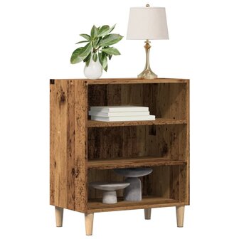 Dressoir 57x35x75 cm bewerkt hout oud houtkleurig 1
