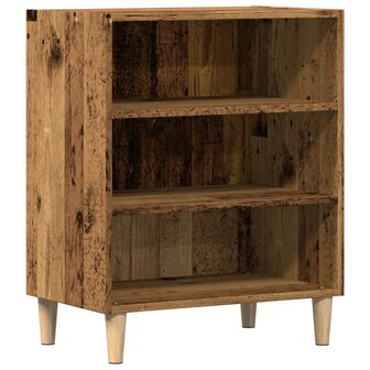 Dressoir 57x35x75 cm bewerkt hout oud houtkleurig 2