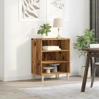 Dressoir 57x35x75 cm bewerkt hout oud houtkleurig 3