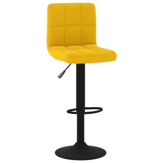 Barkruk fluweel mosterdgeel 2