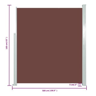 Zijluifel uittrekbaar 160x500 cm bruin 7