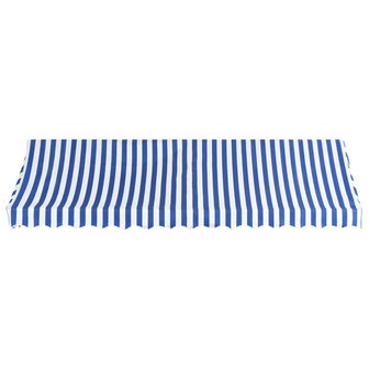 Luifel 400x120 cm blauw en wit 3