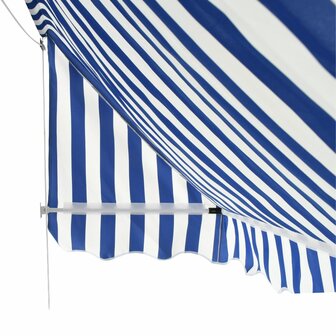 Luifel 400x120 cm blauw en wit 6