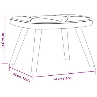 Relaxstoel met voetenbank stof blauw 12
