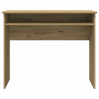 Bureau 90x50x74 cm bewerkt hout artisanaal eikenkleur 4