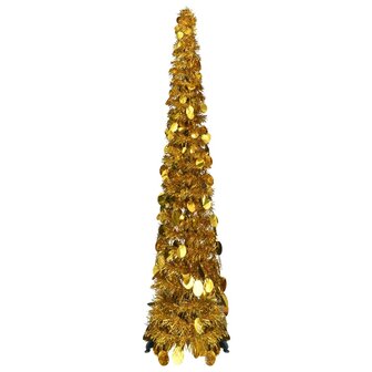 Kunstkerstboom pop-up 120 cm PET goudkleurig 1