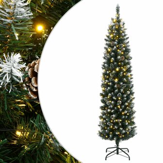 Kunstkerstboom smal met 150 LED&amp;apos;s 120 cm 1