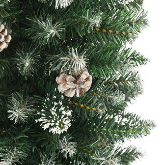 Kunstkerstboom smal met standaard 210 cm PVC 4