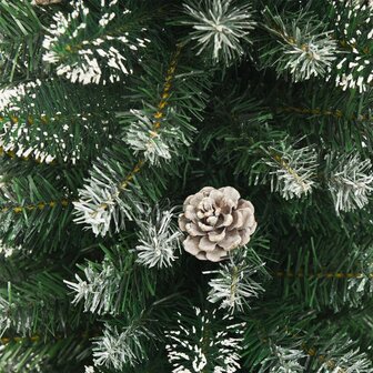 Kunstkerstboom smal met standaard 210 cm PVC 5