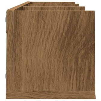 CD-wandschap 75x18x18 cm bewerkt hout artisanaal eikenkleurig 5