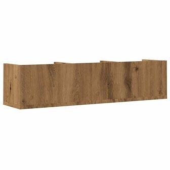 CD-wandschap 75x18x18 cm bewerkt hout artisanaal eikenkleurig 6