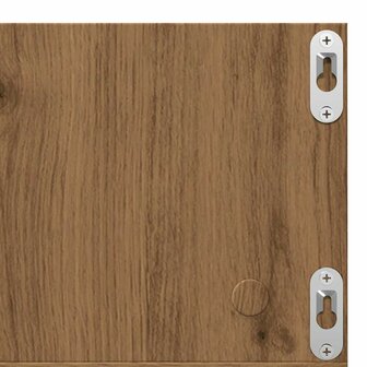 CD-wandschap 75x18x18 cm bewerkt hout artisanaal eikenkleurig 7