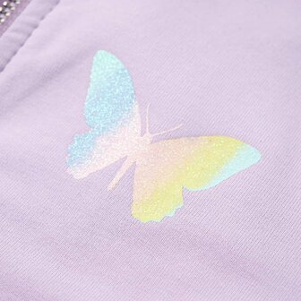 Kindervest met capuchon 104 lila 5