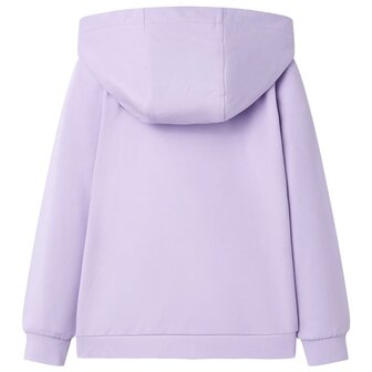 Kindervest met capuchon 116 lila 2