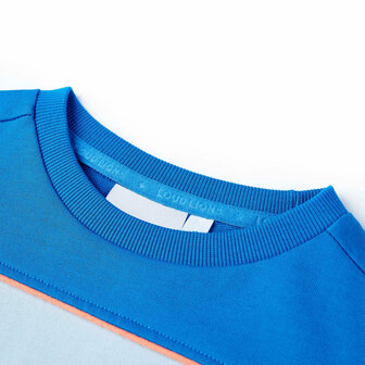 Kindertrui 92 felblauw en lichtblauw 3
