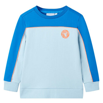 Kindertrui 104 felblauw en lichtblauw 1