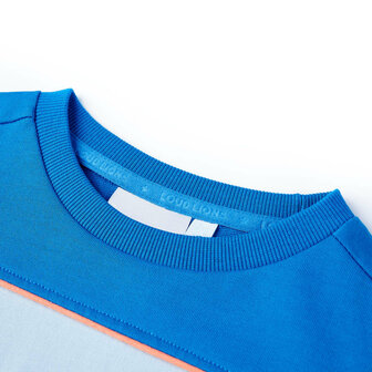Kindertrui 128 felblauw en lichtblauw 3