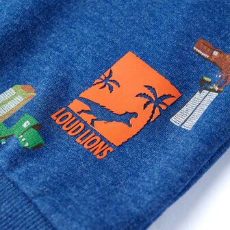 Kindertrui 116 gem&ecirc;leerd donkerblauw 4