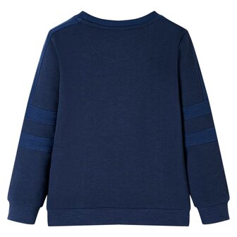 Kindertrui 116 gem&ecirc;leerd marineblauw 2